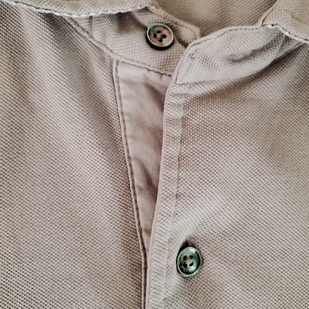 Paul Taylor Mushroom Khaki Tan Short Sleeve Polo Shirt Medium - Picture 6 of 8